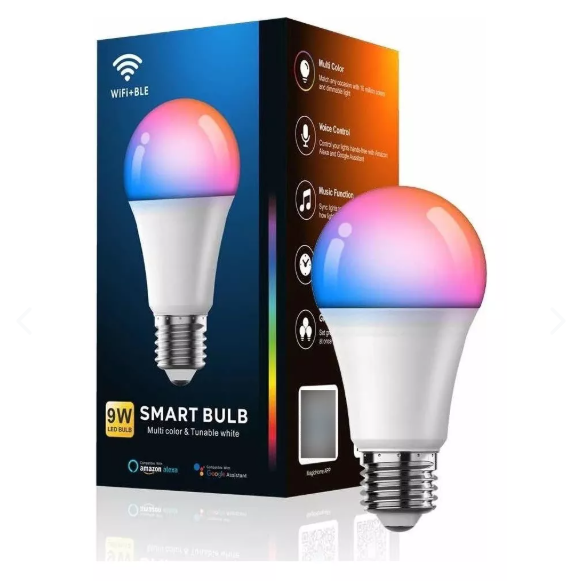 Bombillo LED Inteligente WiFi RGB 9W